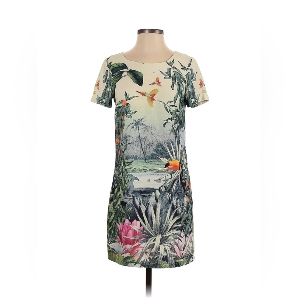 H&M Tropical Print Mini Dress - Multicolor